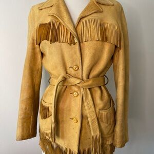 40s-50s Western Fringe Leather Jacket